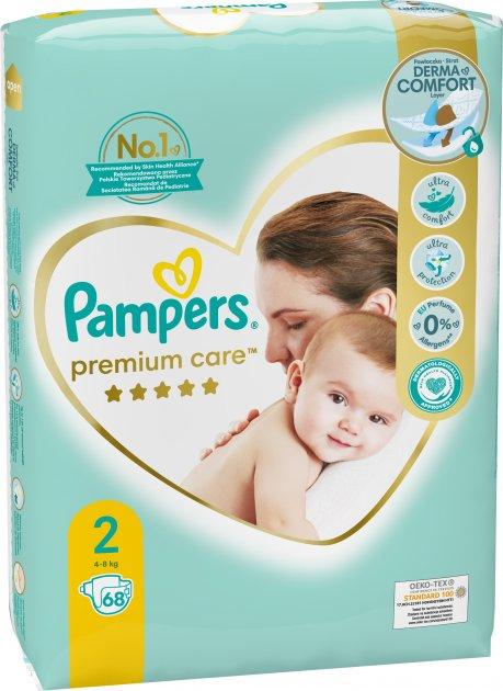 Подгузники детские Pampers Premium Care New Baby 2 (4-8 кг) Econom Pack 68 шт - фото 1 - id-p198991839