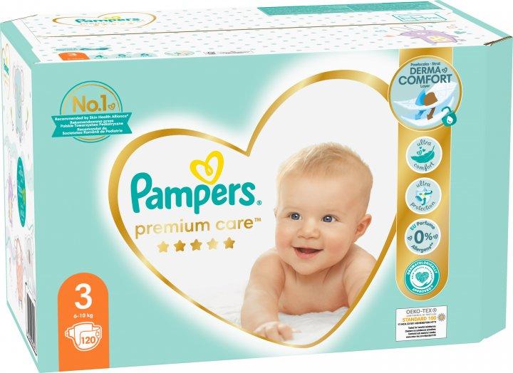 Підгузки дитячі Pampers Premium Care Dry Max Midi 3 (6-10 кг) Mega Pack 120 шт