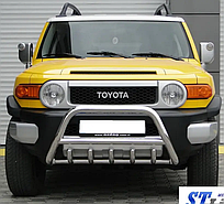 Кенгурятник WT003 (нерж) на Toyota FJ Cruiser