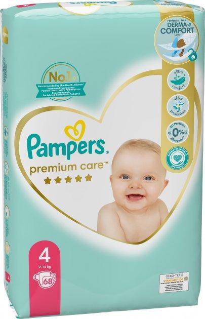 Підгузники дитячі Pampers Premium Care Dry Max Maxi 4 (9-14 кг) Mega Pack 68 шт