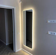 Прямоугольное зеркало с «фоновой» LED подсветкой 150*60 см в ванную комнату, спальню, гостиную