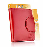 Женский кожаный кошелек Betlewski с RFID 10,5 х 12,7 х 2,2 (BPD-DZ-319) - красный.