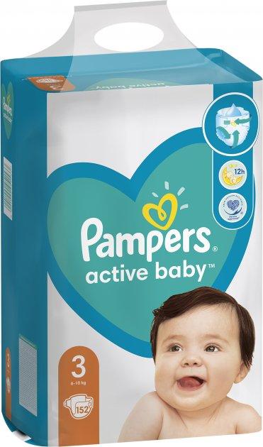 Підгузки дитячі Pampers Active Baby Midi 3 (6-10 кг) Mega Pack 152 шт