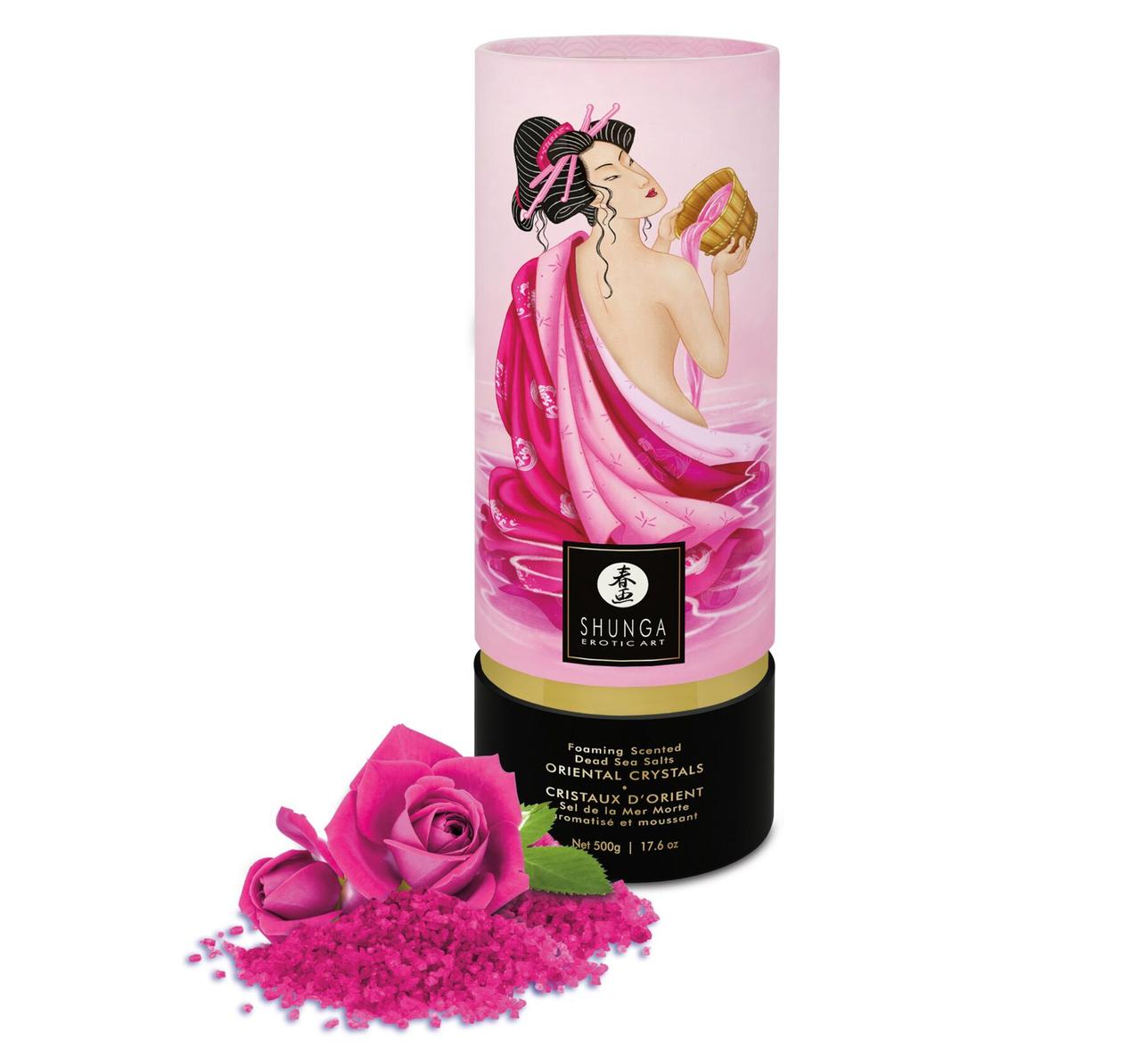 Сіль для ванни Shunga Oriental Crystals Bath Salts ORGANIC — Lotus Flower (500 г), сіль Мертвого моря