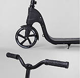 Самокат двоколісний Best Scooter з широким кермом, Чорний, фото 5