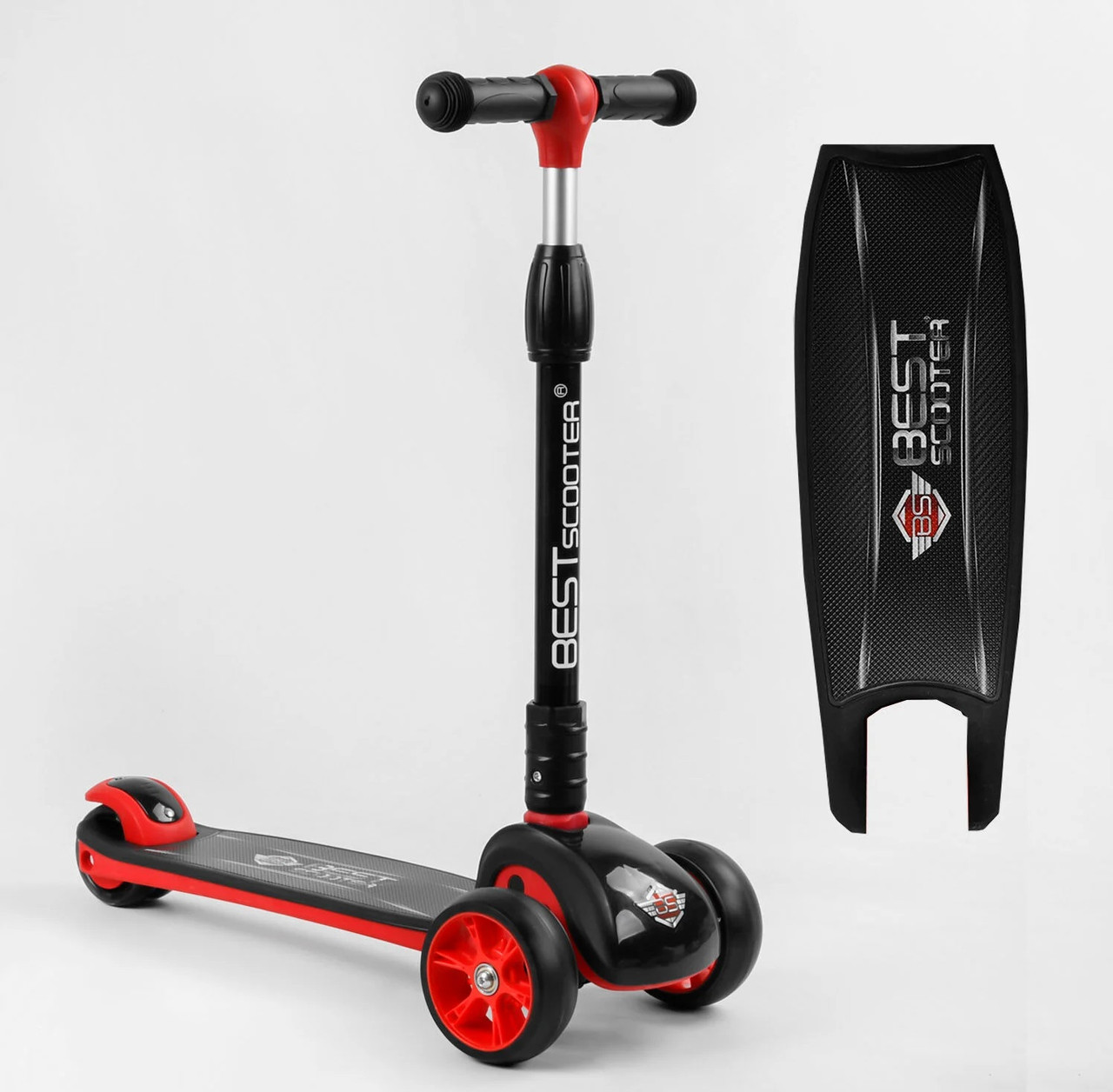 Самокат складний триколісний Best Scooter, Червоний