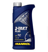 Масло 2T, 1л (полусинтетика, 2-Takt Plus API TC) "MANNOL"