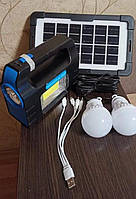 Сонячна зарядна станція + LED ліхтар Junai JA-2007 з лампочками + Power Bank