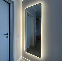 Прямоугольное зеркало с «фоновой» LED подсветкой 180*70 см в ванную комнату, спальню, гостиную