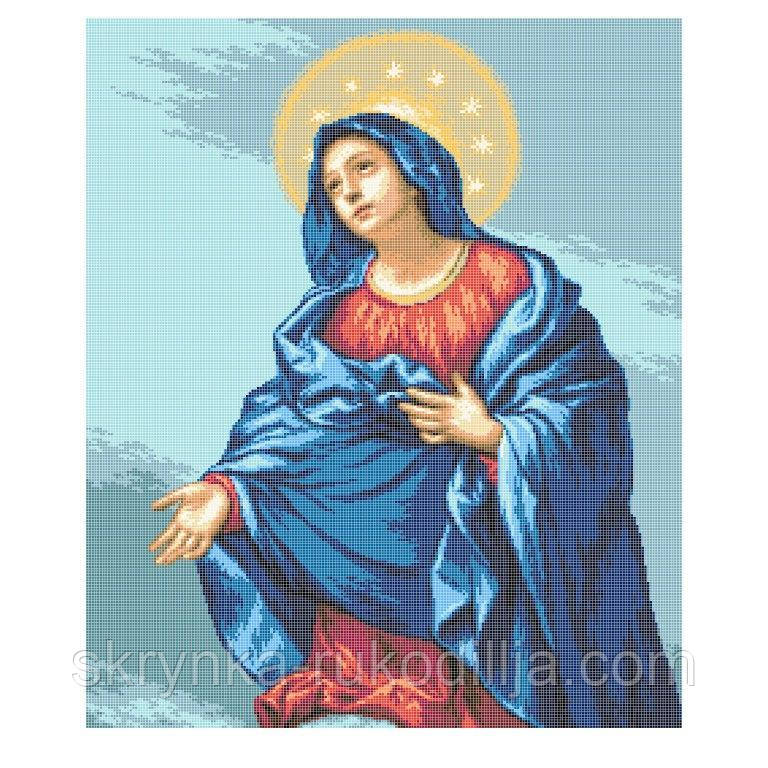 ЧВ-8055 Матір Божа Схема на тканині для вишивки повна зашивка