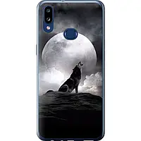 Чехол 2d пластиковый на телефон Samsung Galaxy A10s A107F Воющий волк "934t-1776-58250"