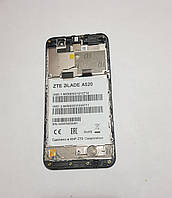 Б.у. оригінал дисплей із невеликими тріщинами в рамці для телефона zte blade a520