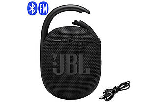 Бездротова портативна колонка JBL CLIP4 Bluetooth переносна з карабіном Usb акустика FM радіо чорний, фото 4