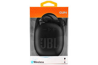 Бездротова портативна колонка JBL CLIP4 Bluetooth переносна з карабіном Usb акустика FM радіо чорний, фото 6