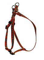 Шлейка для собак капронова Тренд жовтогаряча