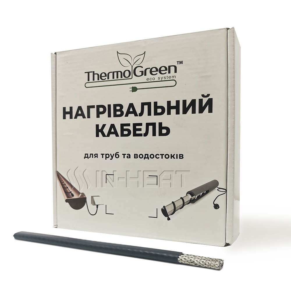 Саморегульований кабель ThermoGreen TGSLL30-2CR / 30 Вт/м.п / для антизледеніння дахів та водостоків