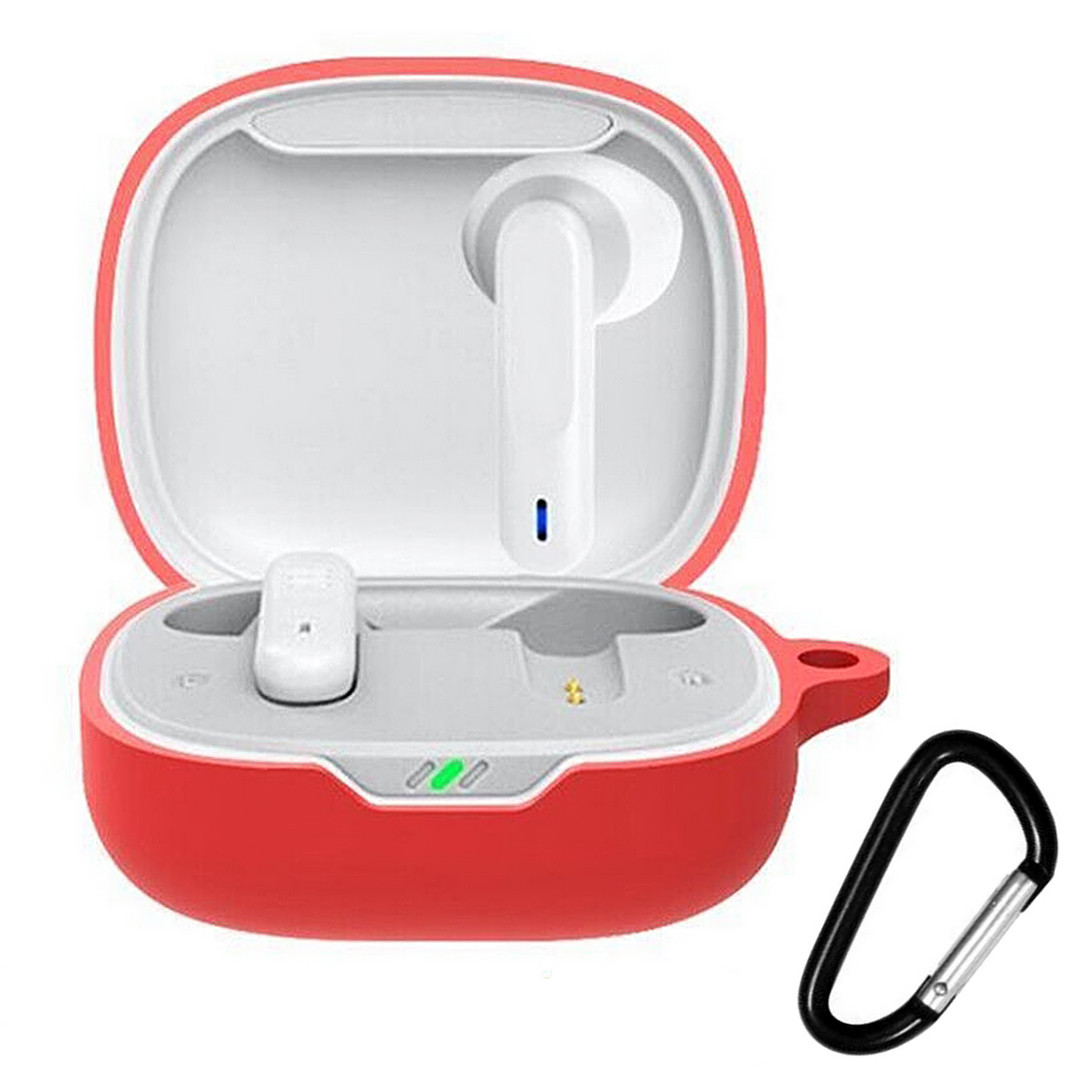 Силіконовий чохол для навушників JBL W300 TWS | чохол + какрабін | червоний