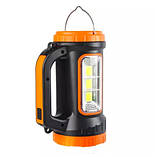 Світлодіодний ручний переносний ліхтар із сонячною батареєю MH-818C, power bank, Li-Ion акумулятор, ЗУ microUSB, фото 2