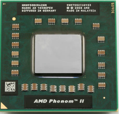 AMD Phenom II N950 CPU HMN950DCR42GM 2.1GHz/2M/35W Socket S1 (S1g4) Процессор для ноутбука, фото 1