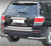 Задні куточки захист AK003 2 шт нерж на Toyota Highlander 2008-2013