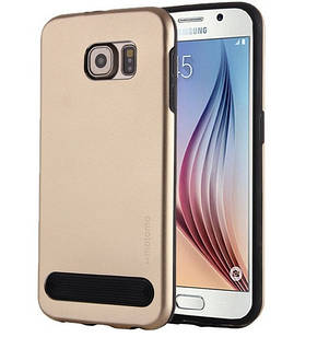 Чохол Motomo Schock Proof Metal+TPU для Samsung Galaxy S6 G920F/G920D Dual Gold