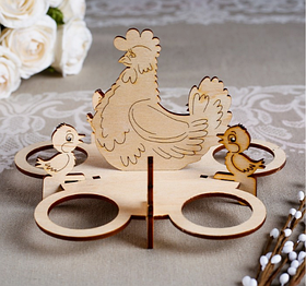 Великодня підставка з фанери 175х175х110мм