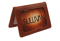 Обложка для водительских документов прав удостоверений ID паспорта SULLIVAN odd11(5) светло-коричневая