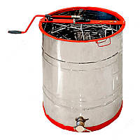 Медогонка 3-х рамкова, поворотна, бак з нержавіючої сталі AISI 430, редуктор