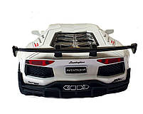 Іграшкова машинка металічна Lamborghini Aventador (Ламборгіні авентадор) "АвтоЕксперт", біла, світло, звук, інерція, відкр двері,, фото 3