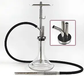 Кальян середній Trumpet Combi (Повний комплект), шахта нержавіюча сталь, висота 70 см, фото 1