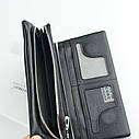Гаманець чорний жіночий шкіряний Vermari на магнітах класичний діловий гаманець портмоне з натуральної шкіри, фото 8