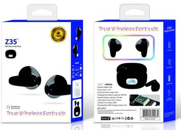 Гарнитура Double с кейсом Bluetooth True Wireless Earbuds Z35, фото 1