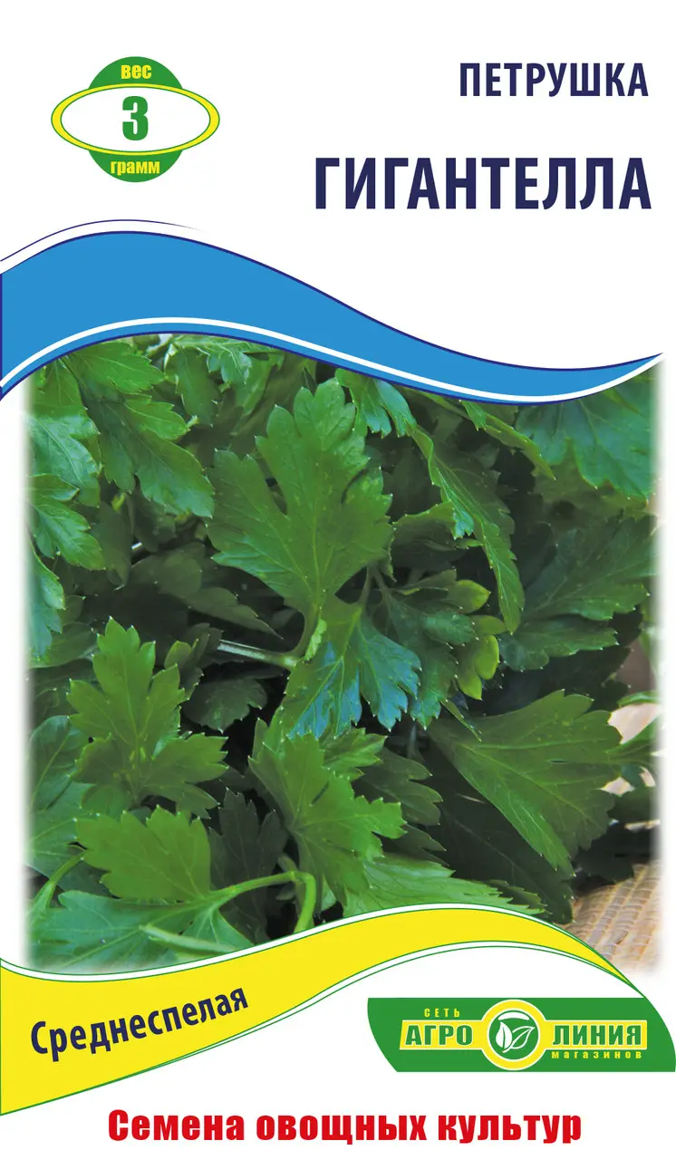 Насіння петрушки листової "Гігантелла" 3 г (тм "Агролінія")