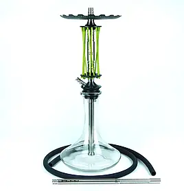 Кальян повний комплект Trumpet Rider, скляна колба, шахта нержавіюча сталь, 49 см