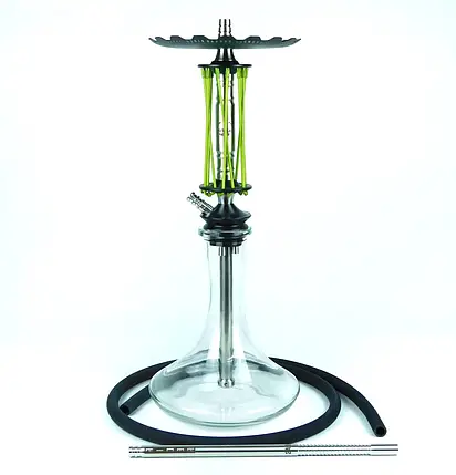 Кальян повний комплект Trumpet Rider, скляна колба, шахта нержавіюча сталь, 49 см, фото 2