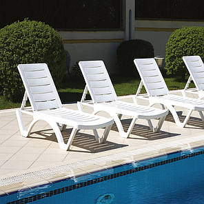 Шезлонг Aquaviva Aqua білий, фото 2