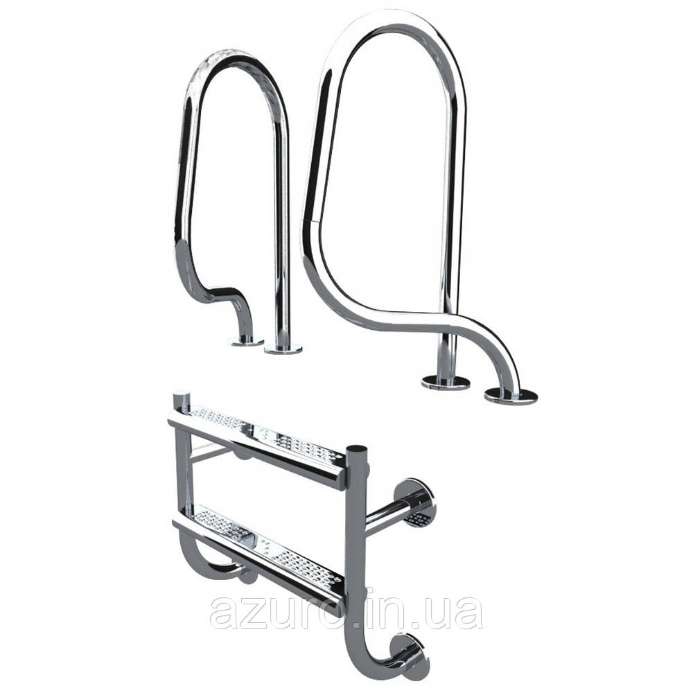 Сходи для басейну Aquaviva фігурні (3 сходинки), з двох частин, AISI-304