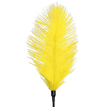 Щіткалка зі страусячим пером Art of Sex — Feather Tickler, колір Жовтий | Limon, фото 3
