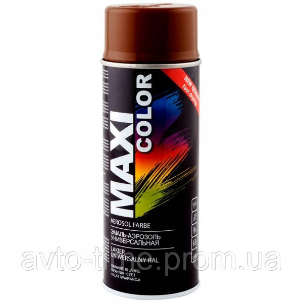 Аэрозольная краска MAXI COLOR коричневая 400мл (MX8011) - фото 1 - id-p1742936413