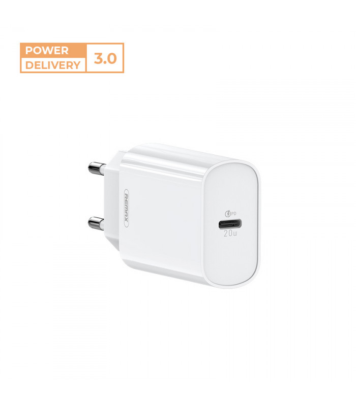 Мережевий зарядний пристрій Remax Jane Series 20 W PD Fast Charger White RP-U70 W