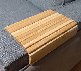 Дерев'яна підставка накладка-столик на підлокітник дивану 40*40 см