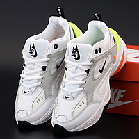 Кроссовки женские и мужские Nike M2K Tekno white gray / Найк м2к Текно белые серые