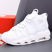 Кроссовки мужские Nike Air More Uptempo white / Найк аир мор Аптемпо белые