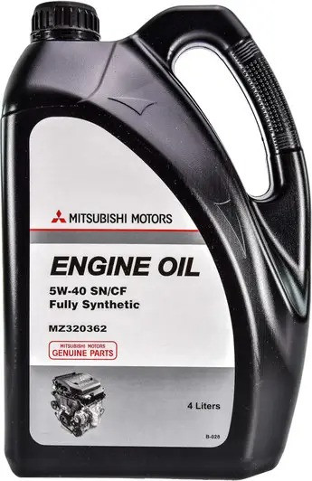 Высококачественное всесезонное синтетическое моторное масло Mitsubishi Engine Oil 5W-40 4 л - фото 1 - id-p1742948569