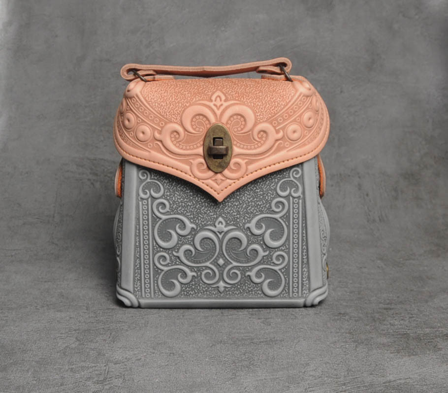 Шкіряний міні рюкзак-трансформер "Венеція" пудрово-сірого кольору, 17х19х7 см, фото 1