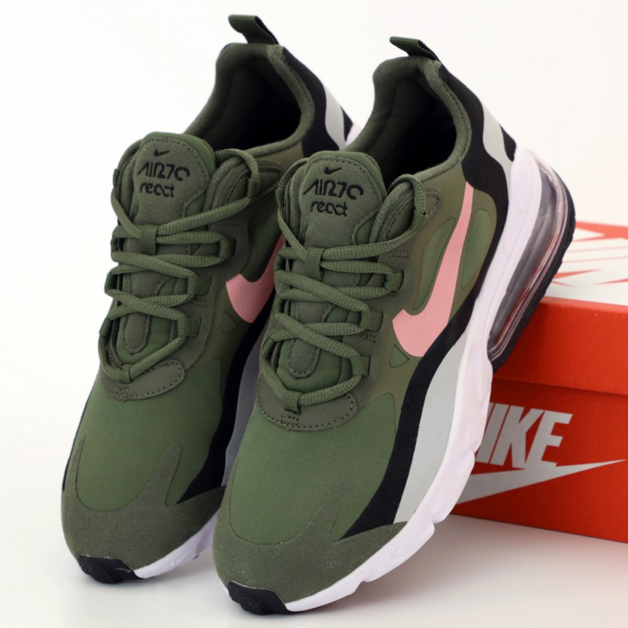 Купить Кроссовки мужские Nike Air Max 270 React khaki green / Найк аир ...