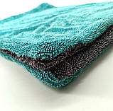 Мікрофібровий рушник для сушіння кузова авто - Dual Layer Twisted Towel 50х80см, фото 2