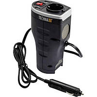 Автомобильный инвертор Technaxx Inverter TE13 200W 1*АС220V 2*USB 12V Input Black