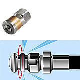 Шланг для чищення каналізації під будь-яку мийку 30 м Karcher, Lavor, Воѕсһ, Daewoo, Dnipro-M,ротаційна форсунка, фото 8