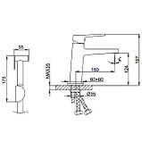 Змішувач для раковини з гігієнічним душем FAOP A1009-16, чорний, фото 2